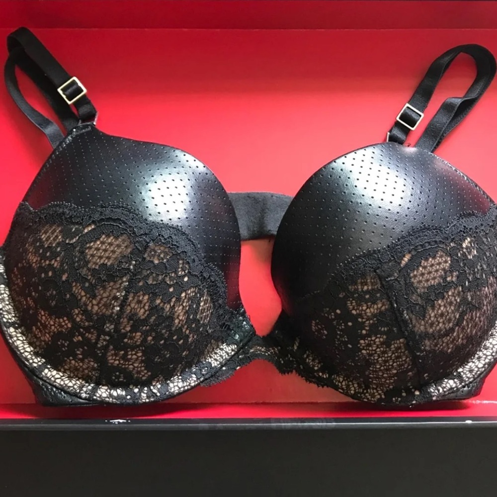 Faux Leather bra